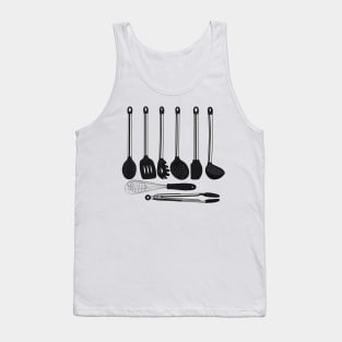 Kitchen utensil cartoon illustration Tank Top